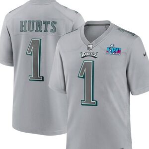 Size Youth Large Nike Youth Jalen Hurts Eagles #1 super bowl 57 jersey Gray NWOT